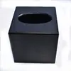 Tubo de Tecido de Madeira Maciça Preta Caixa de Tecido de Madeira Caixa de Armazenamento Fofa para Banheiro Caixa de Papel Caixa de Papel Caixa de Papel para Carro