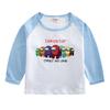 Camiseta de manga comprida para meninos e meninas outono novo infantil casual blusa de base primavera e outono roupas de algodão infantis