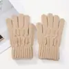 Luvas de Tricô de Lã de Alpaca, Luvas com Forro de Fleece e Espessadas, Luvas para Tela de Toque, Luvas à Prova de Frio e Quentes, Luvas para Ciclismo ao Ar Livre