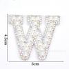 Venta caliente transfronteriza de 26 pegatinas de tela con forma de estrella de cinco puntas y letras de perla para ropa, sombreros y bolsos, materiales decorativos.
