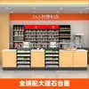Mostrador de Caja de Supermercado Meiyijia Personalizado Combinación de Gabinete para Tabaco y Alcohol Estante de Exhibición Mostrador de Caja Todo Acero Mármol para Tienda de Conveniencia