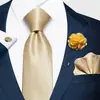 Venta Caliente Transfronteriza para Hombre Negocios Gama Alta Corbata Formal de Bolsillo para Negocios Set de Corbata 8cm Grande Suministro Listo
