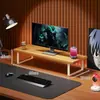 Prateleira de Armazenamento para Mesa, Suporte para Monitor de Computador, Organizador de Teclado, Suporte para Laptop