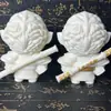 Marfil Artificial Talla de Fruta Chapado en Oro Dibujos Animados Mito Negro Wukong Artesanía para el Hogar Sala de Estar Escritorio Adornos al por Mayor Envío Directo