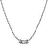 Collar con colgante de anillo de acero de titanio estilo frío neutro con diamante flash para mujer, diseño de nicho de lujo accesible, cadena versátil para clavícula para hombre, moderno