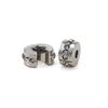 Hebilla de clip de aleación de zinc plateada para pulsera original de marca, hebilla de posicionamiento para cuentas, joyería DIY para mujer