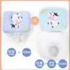 Almohada de Dibujos Animados para Bebé en Stock, Soporta la Forma de la Cabeza del Bebé, Almohada de Dibujos Animados de Algodón Transpirable para Recién Nacidos, Transpirable y Desmontable