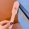 Peine plegable portátil de dibujos animados, lindo peine de peluquería con forma de corazón para niña, mini peine de peluquería para cabello largo para mujer, lindo peine de masaje para cabello para estudiantes.