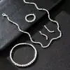 Nova Moda Joias Minimalistas Design Moderno Europeu e Americano Colar Cheio de Diamantes e Conjunto de Colares de Luxo Brilhantes