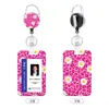 Porta Credencial Estampado de Leopardo Transfronterizo, Insignia de Empleado Estilo Ins, Credencial de Trabajo con Correa, Clip Trasero de Metal, Porta Credencial Retráctil