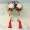 Accesorios para el Cabello Antiguos de Año Nuevo Ropa China Borla Par Lindo Pasador de Felpa Accesorios Adorno para la Cabeza de Año Nuevo Chino