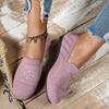 Novos Sapatos Casuais Transfronteiriços para Mulheres Primavera/Verão 2026 Novos Sapatos Rasos Respiráveis de Malha Tamanho 43 Slip-On Sapatos de Comércio Exterior