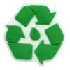 Encantos para Zapatos de Goma Suave Pvc con Tema de Reciclaje de la Tierra Ecológico Accesorios Transfronterizos Verdes de Caridad para Zuecos Hebillas de Zapatos para Armar al por Mayor