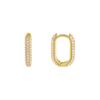 INS estilo simples brincos elegantes banhados a cobre 18K ouro real brincos de zircão cross-border brincos de comércio exterior para as mulheres fornecimento direto atacado