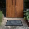 Tapete de Piso de Azulejo Floral Retrô Estilo Americano Transfronteiriço para Entrada, Resistente a Manchas e Fácil de Manter, Tapete de Entrada de Veludo Cristal Doméstico