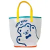 Bolsa de Mano Semitransparente de PVC en Forma de Oso Jelly Bolsa de Playa Bolsa de Natación Bolsa para Mamá Bolsa Jelly Fitness Casual Versátil