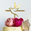 Adorno para pastel de cruz de paloma de la paz estilo ins transfronterizo para comunión, bautizo de bebé y decoración de fiesta