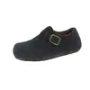 2026 Aumento Interior Estatura Baja Zapatos Birkenstock Mujer Suela Gruesa Con Terciopelo Otoño e Invierno Nuevos Mocasines Zapatos de Algodón con Piel Zapatos Birkenstock