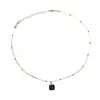 Collar geométrico cuadrado simple de temperamento coreano para mujer estilo ins viento frío colgante de gota pequeña esmalte cadena de clavícula venta al por mayor