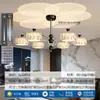 [Transfronterizo] Nuevo Mostrador de Bar Minimalista Estilo Chino Dormitorio Mármol Cobre Completo Lámpara Colgante Pequeña de Mesita de Noche con Iluminación Creativa de Jade de Espectro Completo
