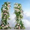 Arco Artificial de Flores Estilo Floresta em Formato de Chifre para Cerimônias de Casamento, Decorações de Boas-Vindas, Arranjos para Eventos em Shoppings e Hotéis, Item Quente de Vendas Transfronteiriças