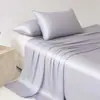 Lençol de Cama de Seda de Gelo Lyocell Ultra Sedosa Toque Gelado Peça Única 2026 Novo Estilo Fronha para Pessoa Solteira/Casal Conjunto de Três Peças