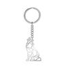 Comércio exterior moda uma geração de moda titânio aço 23 animal animação 304 aço inoxidável chaveiro