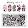 Placa de acero para estampado de arte de uñas flor de encaje mariposa cuadros estilo nacional aplicación de uñas fabricación de uñas plantilla de transferencia 6*12