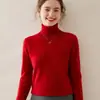 Suéter Baicai de Terciopelo y Cachemira de Cuello Alto 2026 Otoño/Invierno Nuevo Versátil Suave Pegajoso Tejido Perezoso Top para Viajes Capa Interior