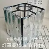 Abajur de Vidro Branco para Lustre Transparente Fosco Cor de Conhaque Lâmpada Ventilador Americana Borda Dourada Abajur Molecular Huamaitaibo