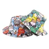 Chapéu de Pescador Infantil de Aba Larga Estilo Coreano Fofo Animal de Desenho Animado Chapéu de Sol Novo Grafite 3-8 Anos Chapéu Balde Transfronteiriço