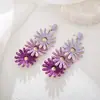 Pendientes de Margarita de Estilo Bohemio Europeo y Americano, Pendientes Multicapa de Estilo Festivo, Pendientes de Girasol de Rafia Tejidos a Mano