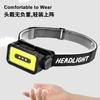 Lanterna de cabeça LED com carregamento indutivo cob transfronteiriça, luz de cabeça para corrida, luz para pesca noturna, TYPE-C, luz forte, lanterna de cabeça para exterior
