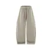 Pantalones de chándal de mezclilla lavada para hombre Jie Zhan 26 Otoño Nuevo Moda Urbana Duna Escama de Dragón 380g Color Sólido Pierna Ancha Pantalones Largos