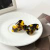 Elegante Pinza Francesa para el Cabello con Lazo de Ácido Acético Combinable con Todo, Estampado de Leopardo, Lazo Tridimensional de Alta Gama, Accesorios para el Cabello de Cola de Caballo para Mujer