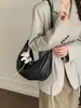 Bolso Cruzado Casual Simple Estilo Coreano 2026 Primavera Nuevo Gran Capacidad para Viajes Bolso Dumpling Piel Suave