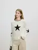 Suéter Azmi de diseño nicho con cuello redondo para mujer, nuevo estilo otoño/invierno 2026, holgado, adelgazante, casual, top de punto versátil