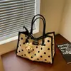 Bolso único de lunares para mujer, nuevo modelo 2026, moderno y versátil, bolso bandolera de moda con un toque elegante, bolso de mano tipo cubo