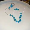 Colar com Pingente Borboleta de Zircônia e Opala Feminino Novo Elegante Moda Corrente Clavícula Nicho Alta Qualidade Colar Colar