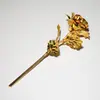 Flor de Rosa Dorada de Color Flor de Simulación Flor de Láser de Lámina de Oro Regalo para Esposa Día de San Valentín Navidad Regalo Pequeño