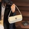 Bolsa Feminina Simples e Fashion 2025 Versátil Nova Sensação de Alto Padrão Casual Tendência Pequena Quadrada Estilo Coreano Nicho Bolsa Baguette
