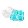 Bandeja de Hielo de Silicona de Grado Alimenticio de Una Pieza con 4 Eslabones Forma de Rosa Tamaño Pequeño Fabricador de Hielo de Silicona Bola de Hielo para Whisky Molde de Silicona