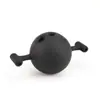 Qianbaiqu Sm Bola Oral Tapón Bucal Sexy con Agujeros Grande, Mediano y Pequeño Tapón Bucal de Silicona Completa y Grilletes Juguete Sexual para Adultos