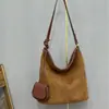 Nova Bolsa Feminina de Couro Camurça Estampa de Leopardo Moda Retrô de Alta Qualidade Bolsa de Grande Capacidade Bolsa de Ombro Transversal Bolsa Tote