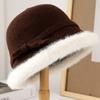 Chapéu de Pescador de Lã Estilo Coreano Outono e Inverno Feminino de Alta Qualidade Quente e à Prova de Frio Chapéu Balde Chapéu de Balde Pequeno para Mostrar o Rosto de Celebridade da Internet