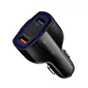 Cargador de coche de 12W para Apple PD Huawei carga súper rápida QC3.0 enchufe de conversión de coche uno a tres