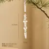 Decoración Navideña Colgante de Nuevo Producto Transfronterizo Perla de Hielo Gota de Agua Cadena Colgante Copo de Nieve Transparente Colgante Acrílico