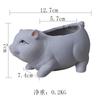 Maceta de cerámica para animales pequeños de hogar nórdico moderno, para interiores, creativa, simple, para escritorio, ventana, artesanías, adornos