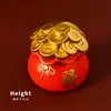 Tarjeta de Pastel de Acrílico Wind Golden Crane Xiangyun para Celebrar Cumpleaños Estrella Decoración de Pastel de Cumpleaños Enchufe Bendición