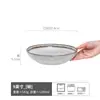 Cuenco de fideos para ensalada redondo retro de estilo japonés, cuenco de cerámica para verduras, cuenco de fideos instantáneos, cuenco de sopa de alto valor de color, vajilla, venta al por mayor